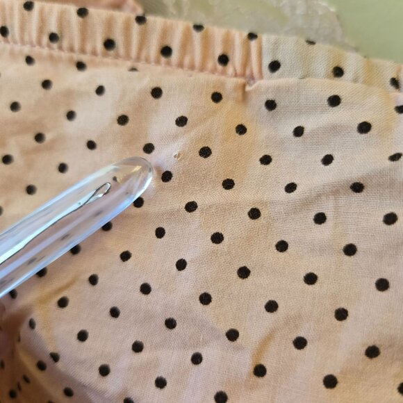 Mixit Y2K Pink Polka Babydoll Y2K Coquette Dot Lace Trim Camisole Large - Picture 7 of 9